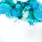 Sea blue centered decorative watercolor background