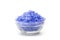 Sea blue color salt in glasses