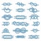 Sea boat knots vector set illustration on white