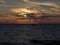 Sea and boat at sunset. Pantelleria, Sicily, Italy