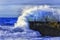 Sea Bondi Rockpool wave hit
