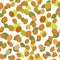 Sea buckthorn seamless pattern.