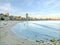 Sea and buildings of Benidorm. Spain