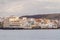 Sea and Buildings at Sunset in El Medano Tenerife, Canary Islands