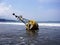 Sea buoy, on the beach coast whale costa rica