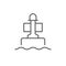 Sea buoy line outline icon