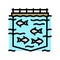 sea cages salmon color icon vector illustration