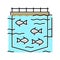 sea cages salmon color icon vector illustration