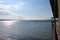 Sea and calm skies at the edge of the quay