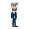 Sea captain vector character