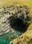 Sea cave at Tintagel Cornwall