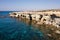 Sea caves near Cape Greko. Cyprus