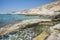 Sea caves near Paphos. Cyprus landscape. White cliffs