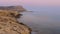 Sea caves at sunset. Mediterranean Sea. Nature composition