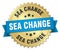 Sea change round isolated badge