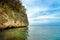 Sea cliff on Bolilanga Island. Togean Islands