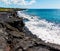 Sea Cliffs Formed by Recent Lava Flows on Kaimu Black Sand Beach