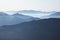 Sea of clouds foggy morning mountains