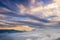 Sea of clouds in a Mountain Valley. Hehuan Mountain of Taiwan, Asia.