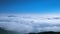 The sea of clouds seen from mountain, time-lapse, China