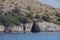 Sea coast cave at the Ionian Sea Greece