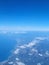 sea coast in Sicily seen from an airplane