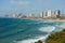 Sea coast and the view of Tel Aviv