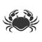 Sea Crab Icon on White Background. Vector