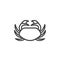 Sea crab line icon