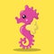 SEA CREATURE SEA HORSE PINK 02