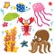 Sea Creatures Cartoon Collection