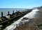 Sea defences Overstrand Norfolk coast diorama