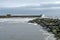 Sea Defences of Saltcoats harbour and Stormy Seas