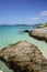 Sea of emerald green of the Sattahip beach ,Thailand