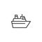 Sea Ferry facing right outline icon