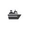 Sea Ferry facing right vector icon