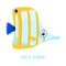 Sea Fish color vector illustration.