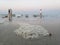 Sea Foam forming on the St. Augustine Beach in Florida