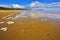 The sea foam on sand