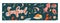 Sea food horizontal banner, flat style. Seafood template for your design.