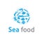 Sea food Restaurants logo vector template