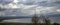 Sea of Galilee, Israel`s natural water sources, on a cloudy winter day