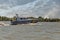 Sea guard boat patrols the Ukrainian state border. Danube river