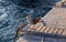 Sea, Gull and Dock in the summer in Croatia seaside