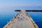 sea gulls are sitting on a concrete quay in ohrid, macedonia, fyrom....IMAGE