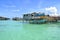 Sea gypsies houses on stilts at Semporna, Sabah, Malaysia