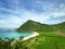 Sea, hill and rice field, what a beautiful place named Mawun Beach