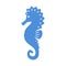 Sea horse. Seahorse silhouette. Vector icon isolated on white