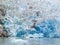 Sea ice and and glacier of Tracey Arm Alaska