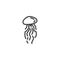 Sea jellyfish line icon